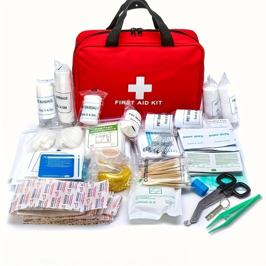 Portable 2-Size First Aid Kit for Emergencies