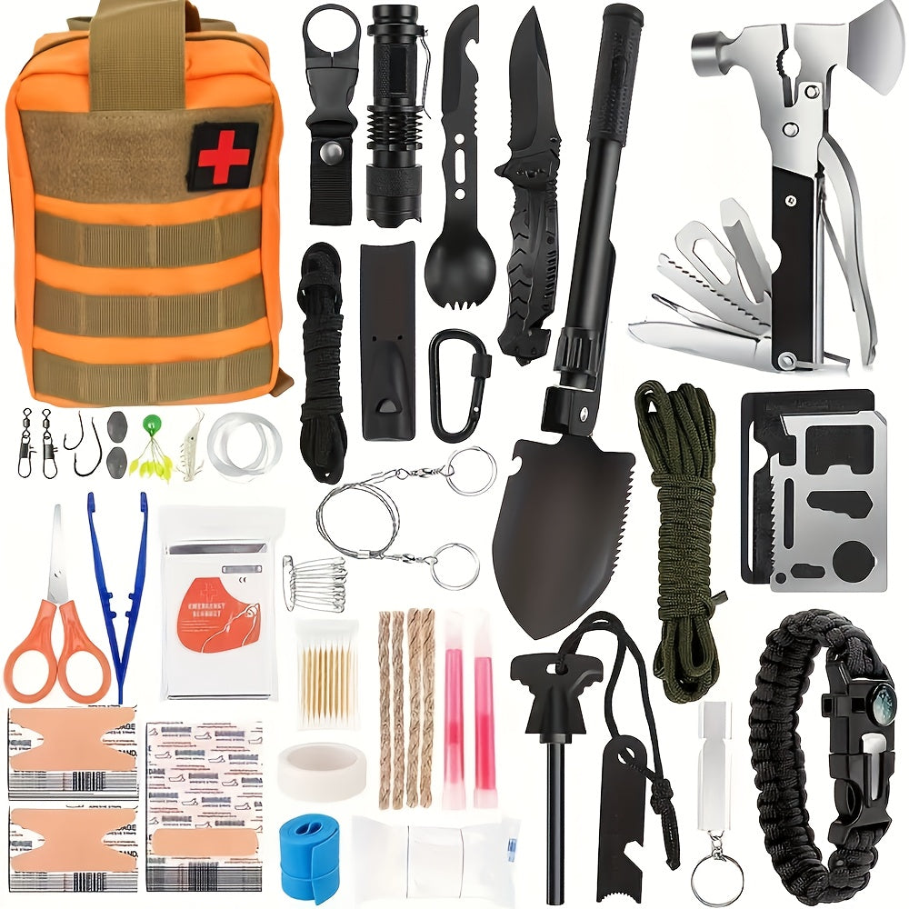 158pcs Survival Kit with 20 Insulation Blankets