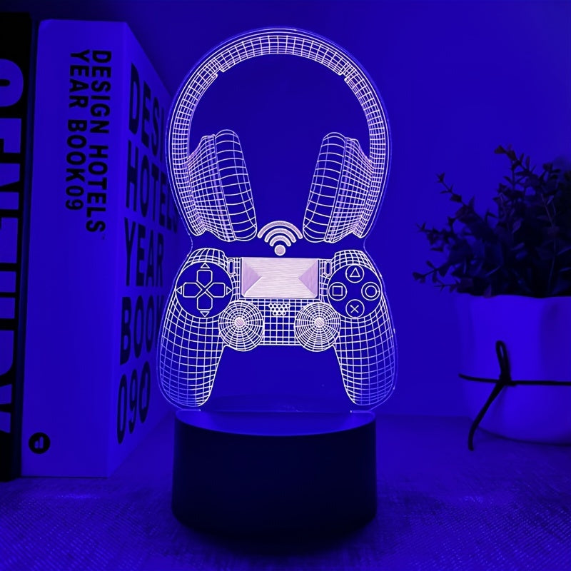 3D Gaming Headset Night Light USB Desk Lamp - Clickilix