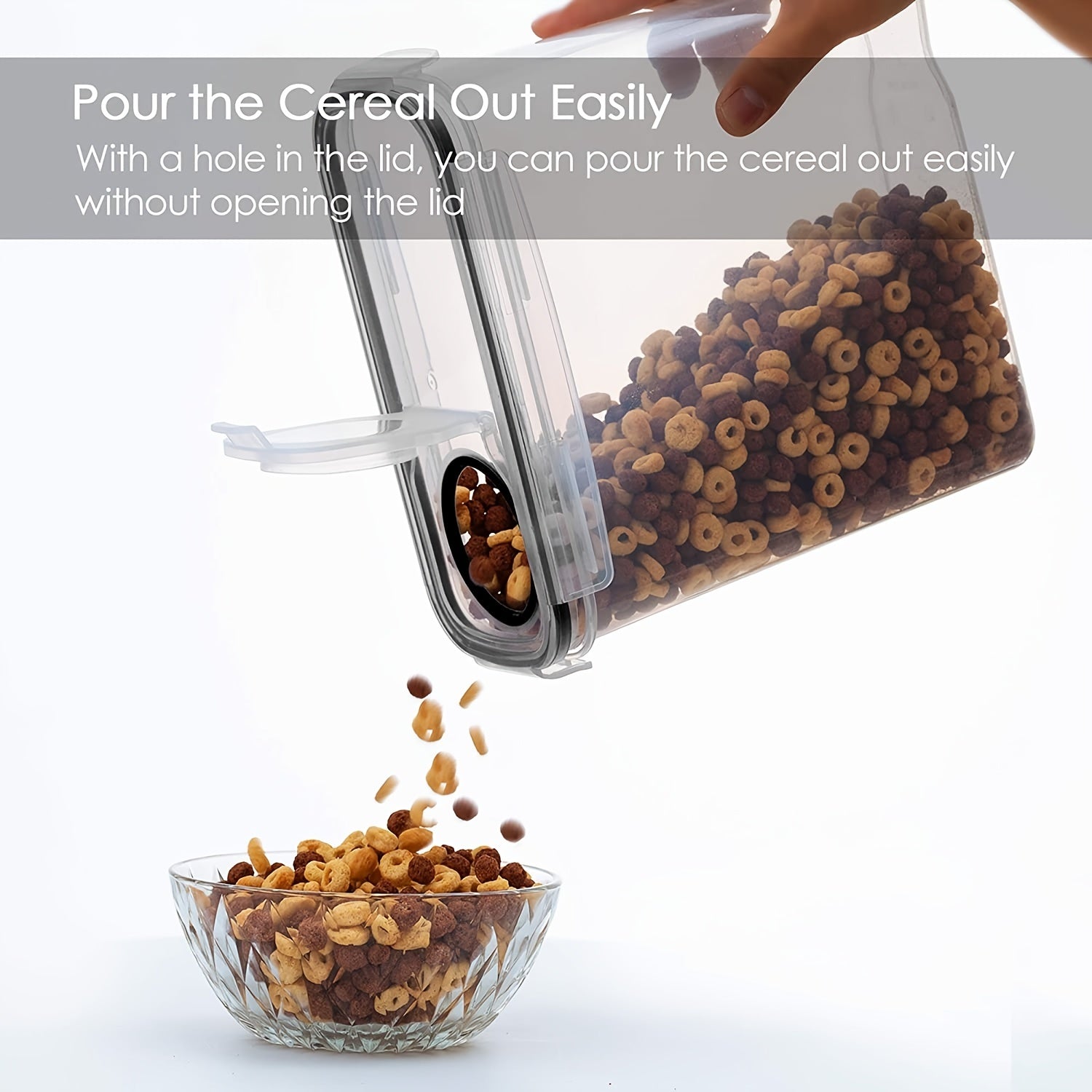 4-Pack Airtight Cereal Storage Containers with Labels - Clickilix