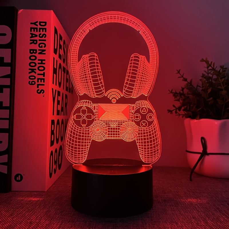 3D Gaming Headset Night Light USB Desk Lamp - Clickilix