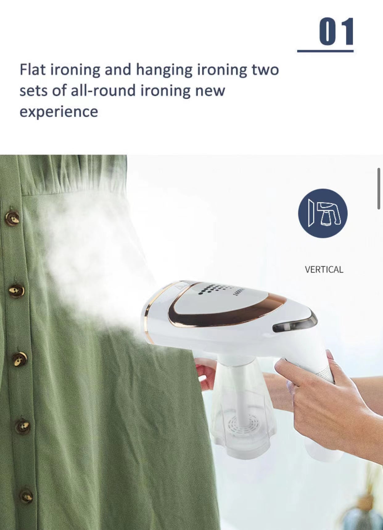 1600W Foldable Electric Garment Steamer by ESUPER