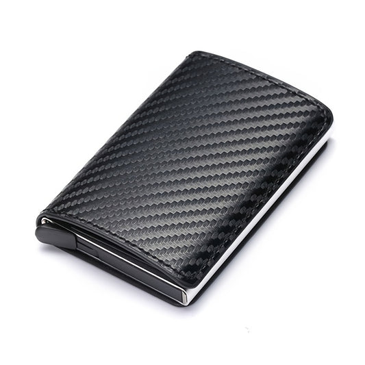 Men’s RFID Trifold Wallet – Carbon Fiber PU Leather