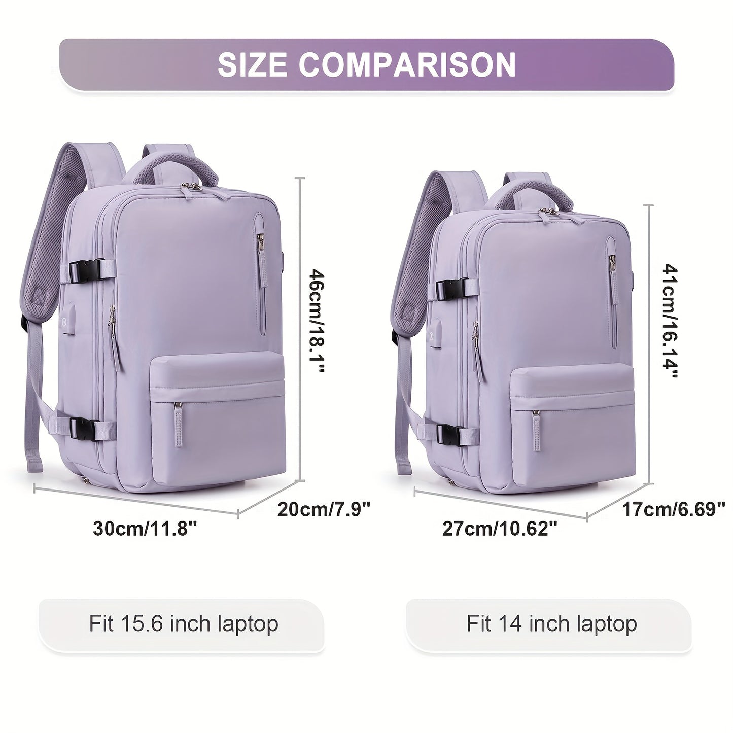 Large Waterproof Travel & Hiking Backpack