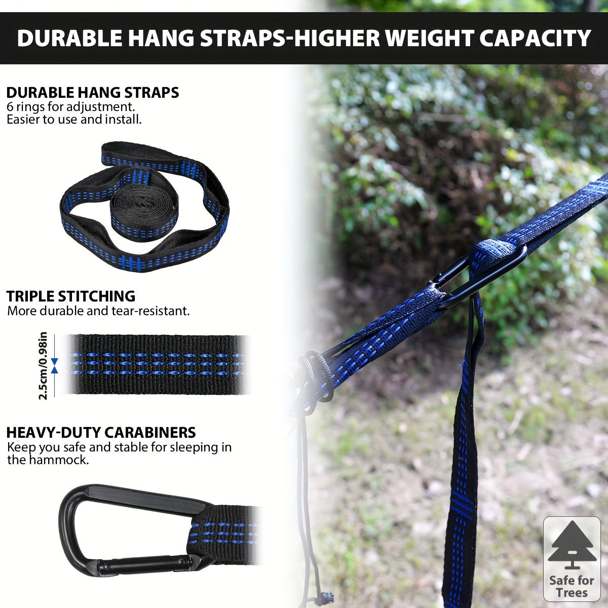 GeerTop 3-in-1 Camping Hammock with Mosquito Net