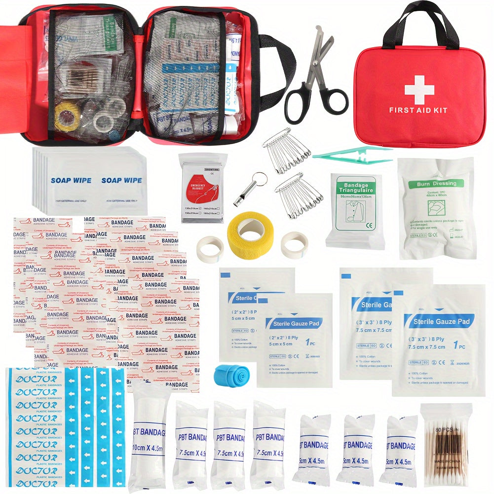 Portable First Aid Kit for Home, Car, Camping