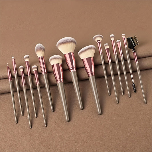 15pcs Professional Makeup Brush Set with Carry Bag - Clickilix