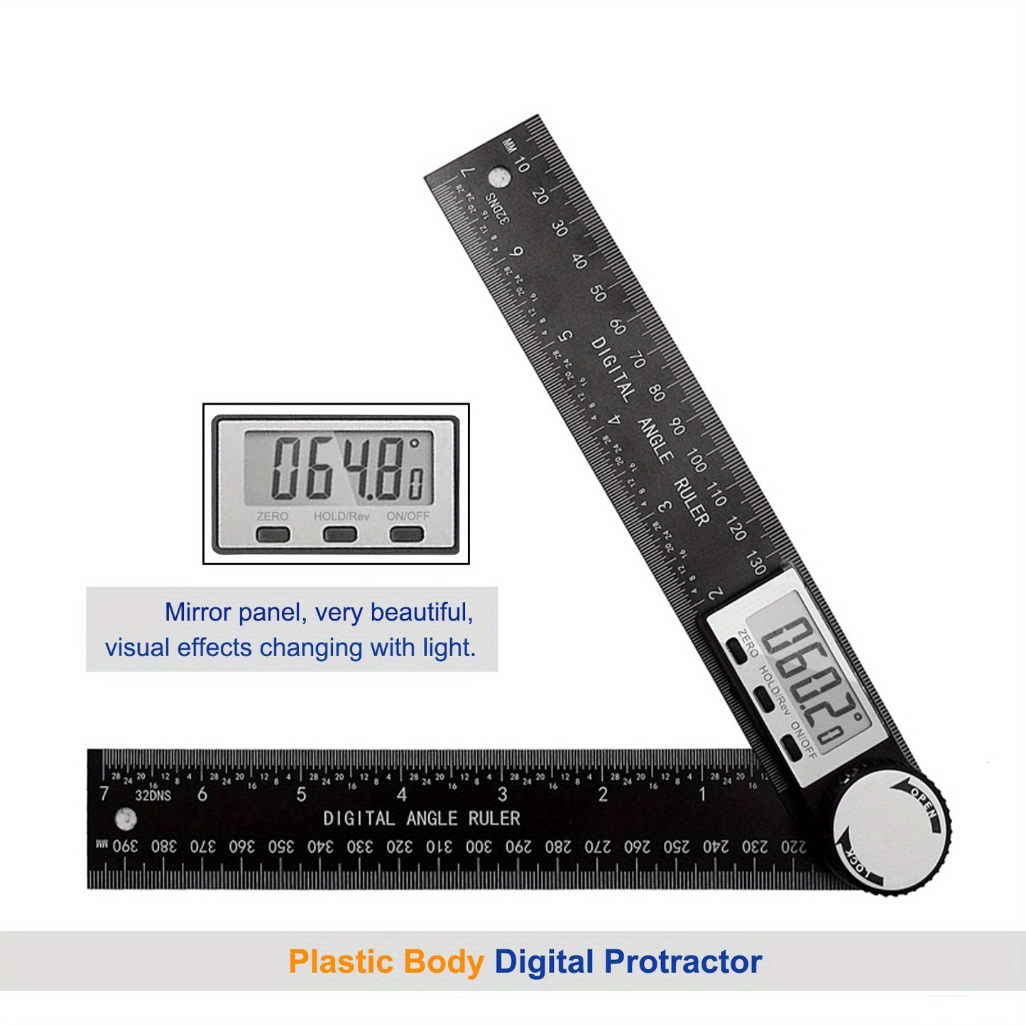 2-in-1 Digital Angle Finder Ruler – 7" / 200mm Tool - Clickilix