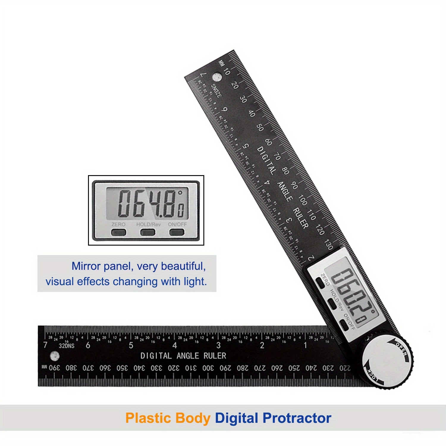 2-in-1 Digital Angle Finder Ruler – 7" / 200mm Tool - Clickilix