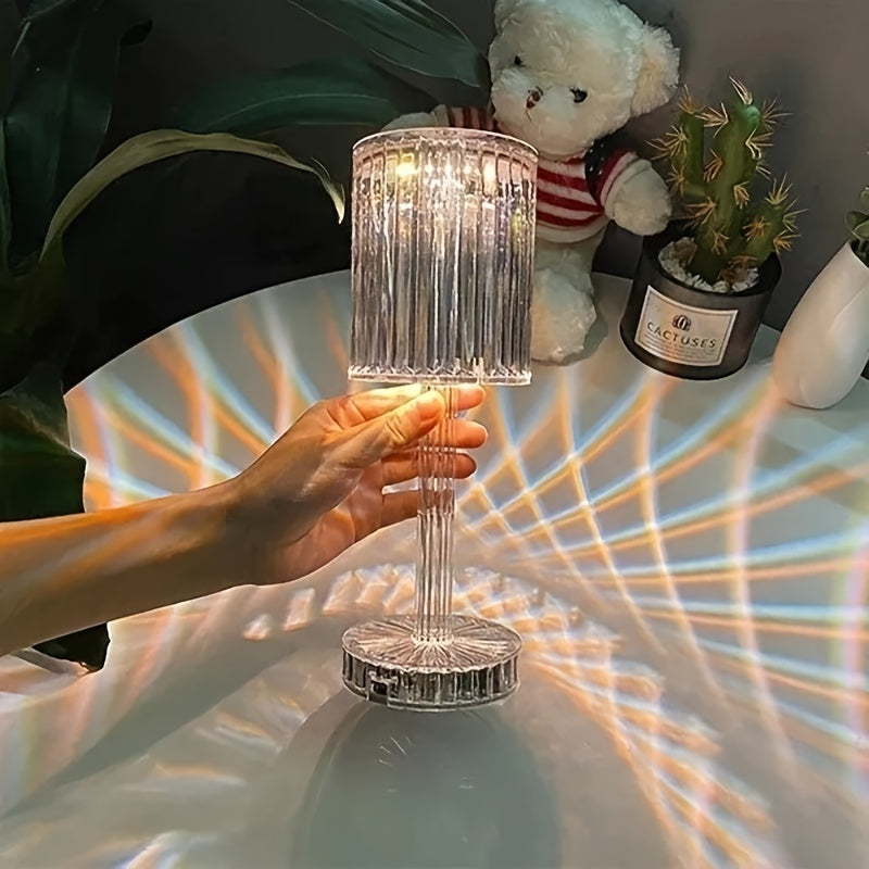 Touch-Activated Crystal LED Night Light Lamp