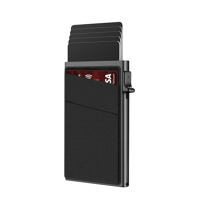 Automatic Pop-Up Credit Card Holder, RFID Blocking Men's Business Card Wallet - Clickilix