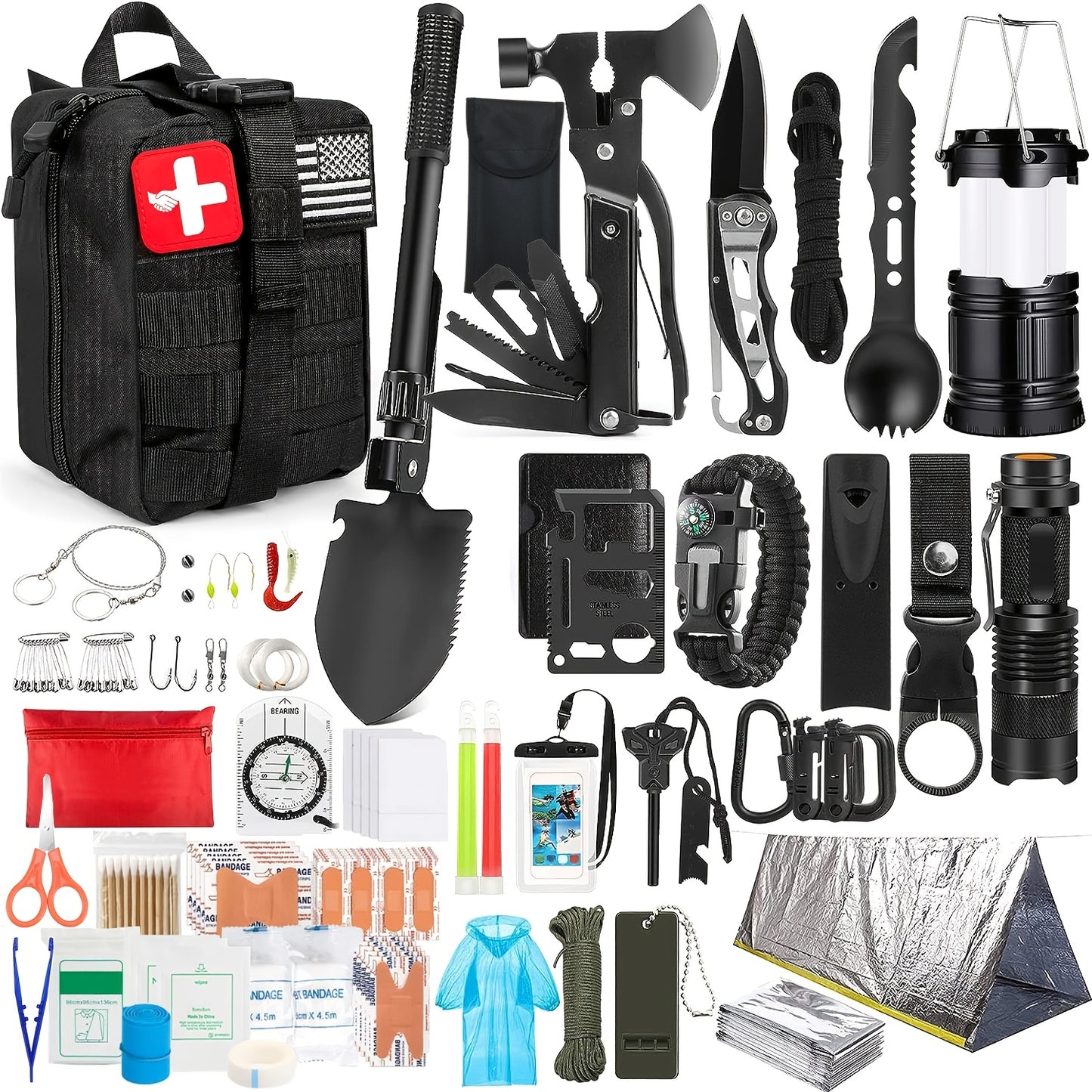 250Pcs Ultimate Survival Kit for Outdoor Adventures