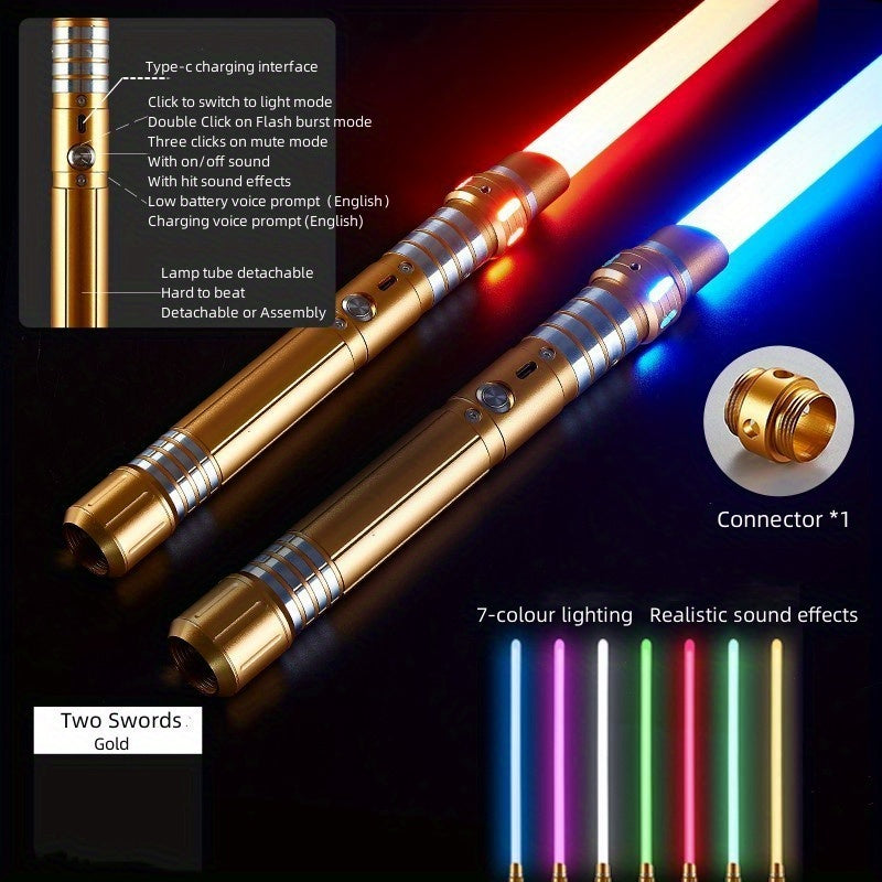 Rechargeable LED Light Sword with Metal Handle
