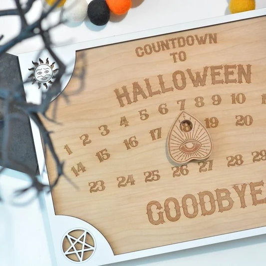 Halloween Countdown Wooden Calendar Decoration