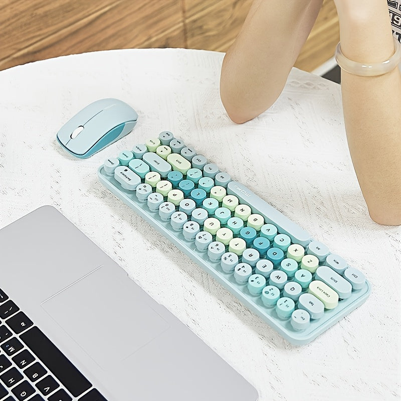 Mofii Chic Wireless Keyboard Mouse Set – Milk Tea - Clickilix