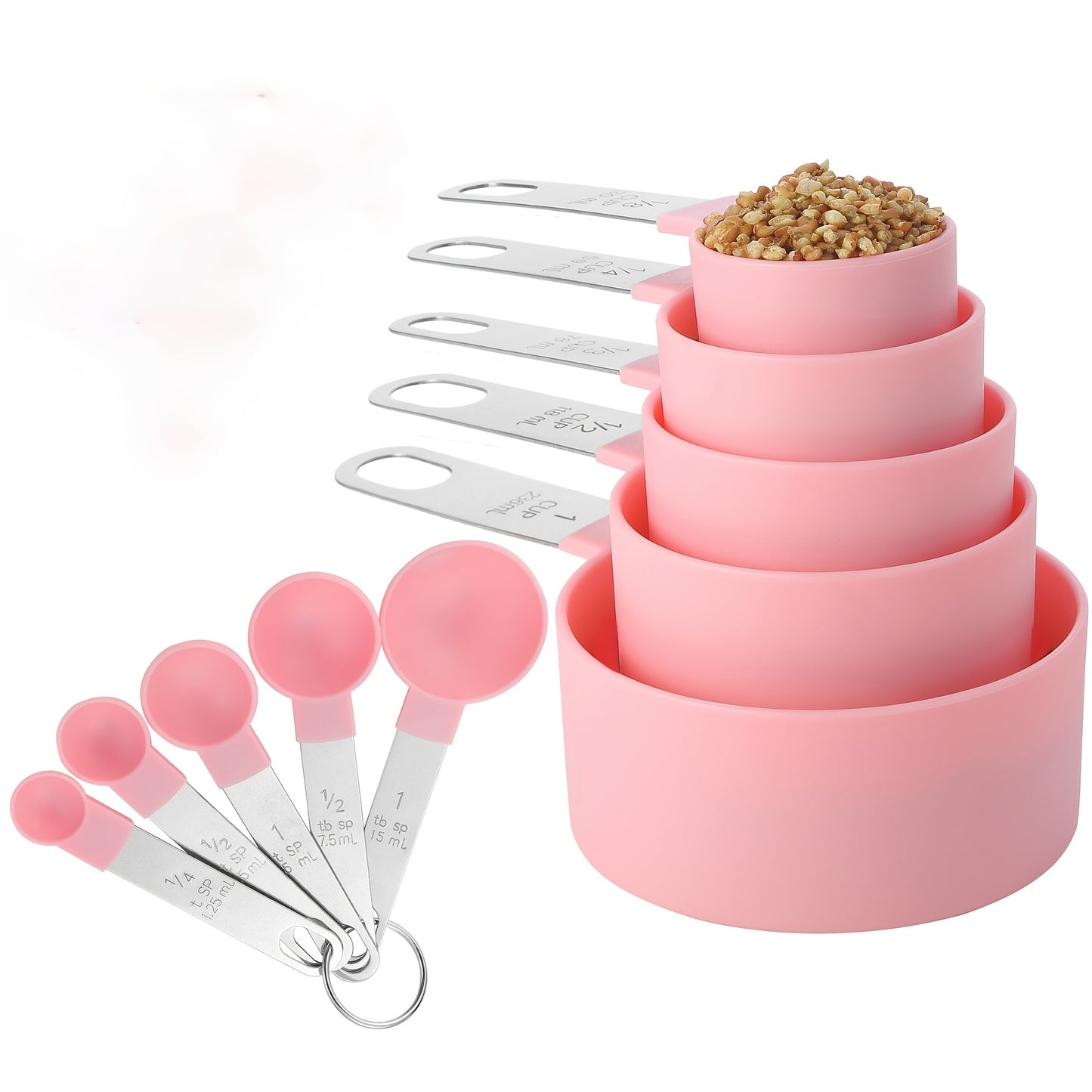 10pcs Premium Measuring Cups & Spoons – Stainless Steel - Clickilix