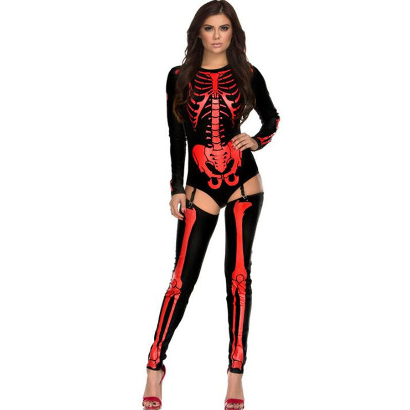 Halloween Skull Zombie Cosplay Costume Uniform