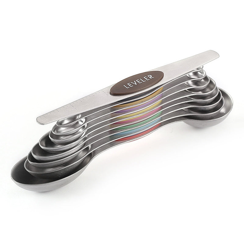 9pcs Magnetic Stainless Steel Measuring Spoons - Clickilix