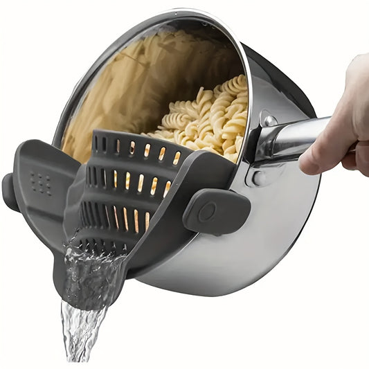 Universal Silicone Snap-On Strainer – Adjustable Fit - Clickilix