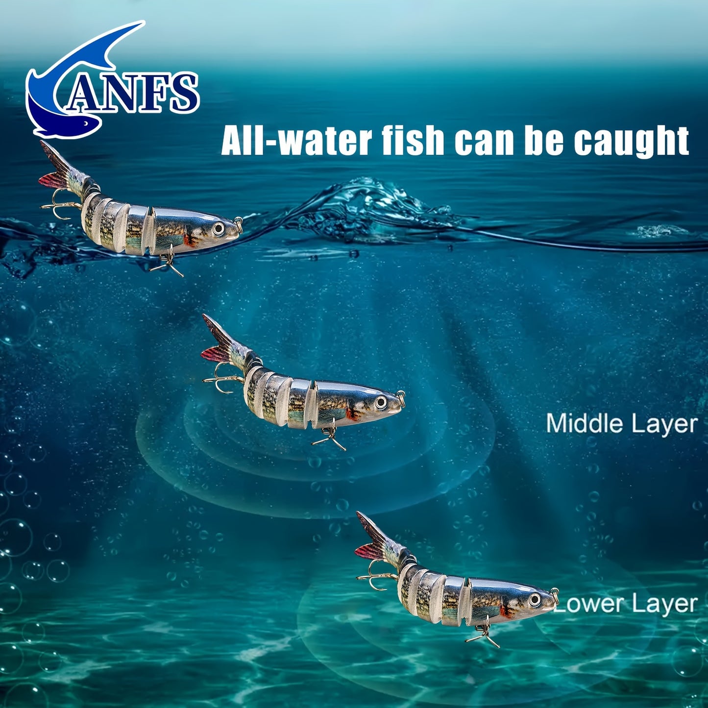 Multi-Jointed Swimbait Crankbait for Bass & Trout - Clickilix