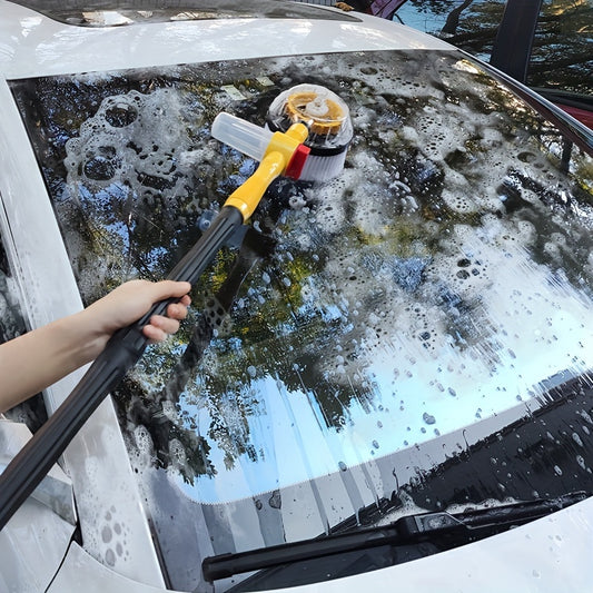 360° Spin Car Wash Brush Kit – Extendable with Spray Nozzle - Clickilix