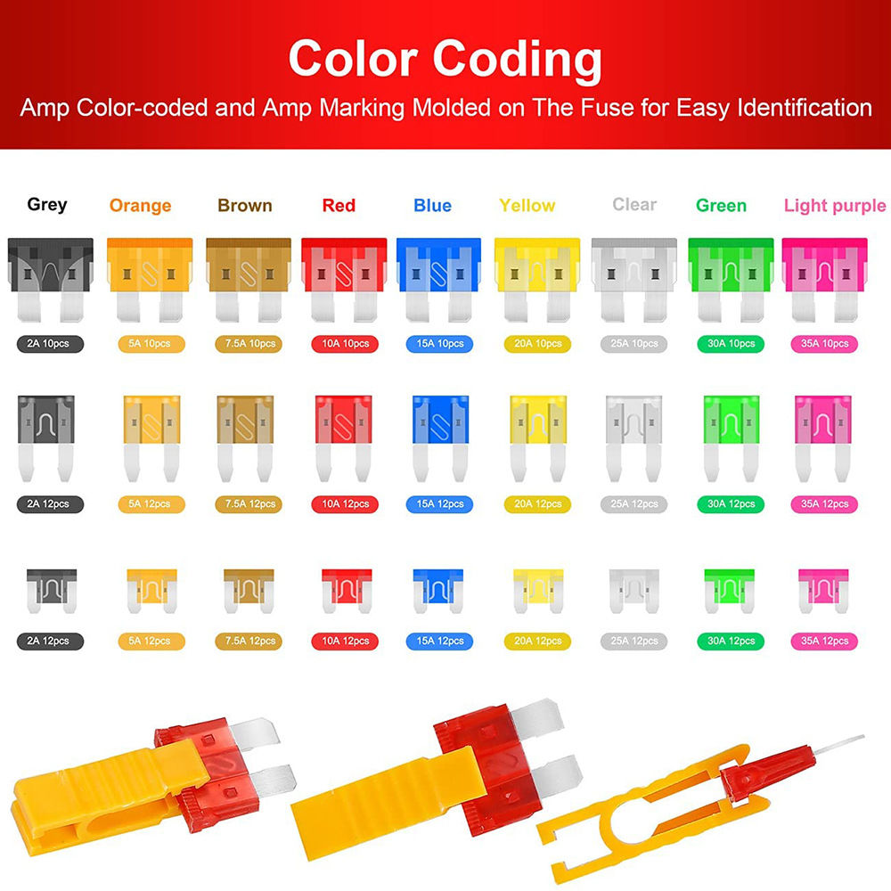 300pcs Car Blade Fuse Assortment Kit Set - Clickilix