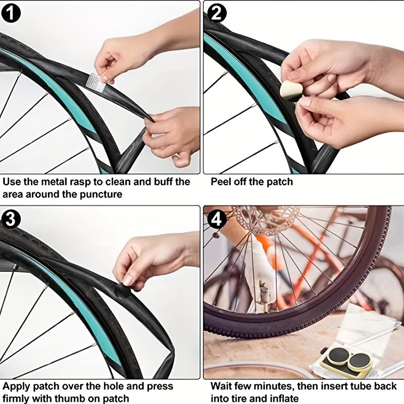 30PCS Glue-Free Tire Patches – Quick Motorcycle Repair