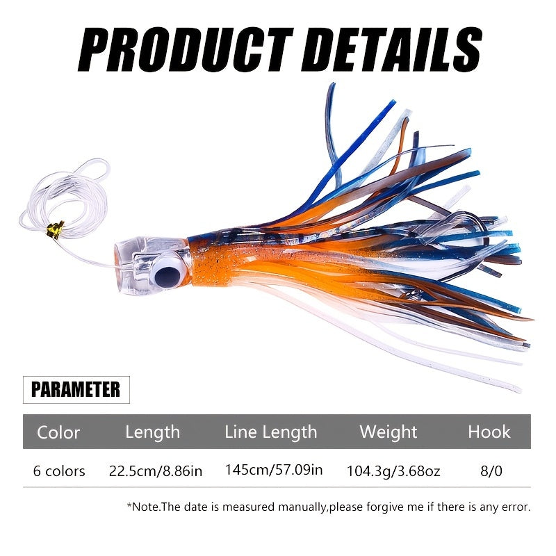 Resin Octopus Skirt Lure – 22cm Deep Sea Trolling Bait - Clickilix
