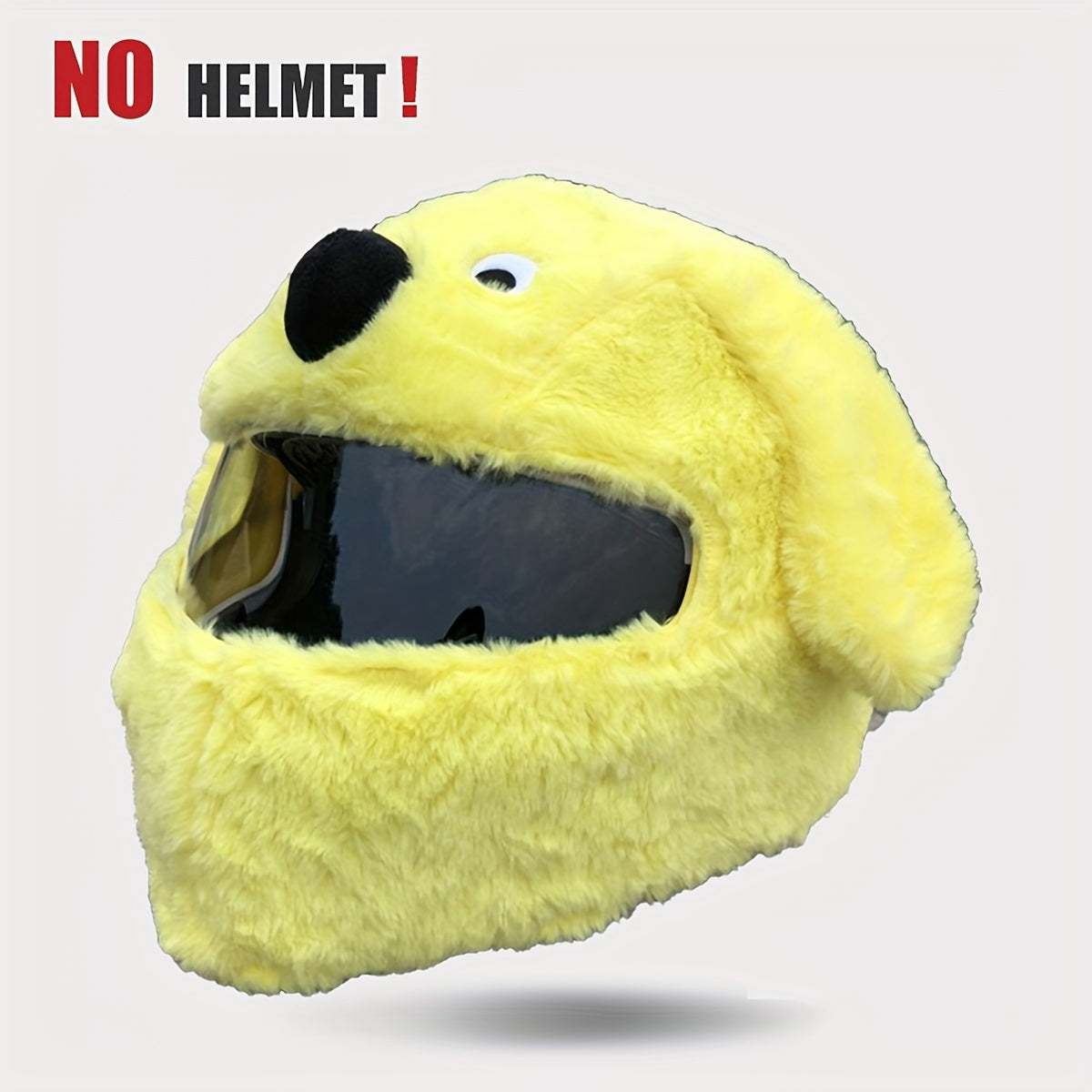 Cute Fox Plush Motorcycle Helmet Cover – Soft & Warm Liner