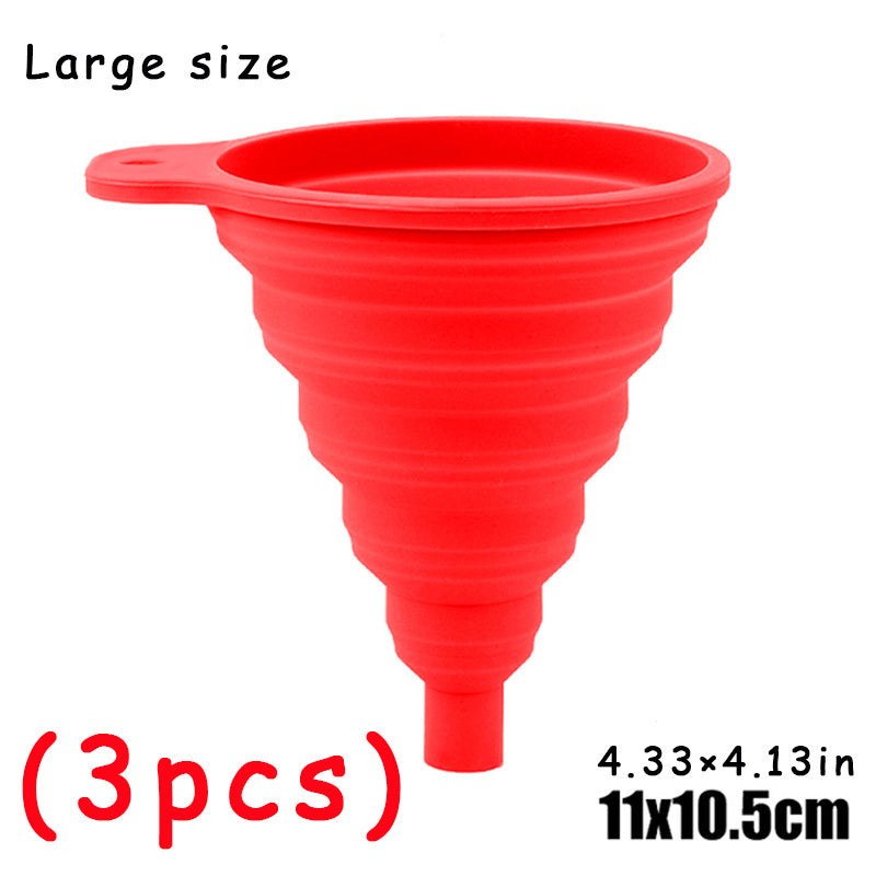 Large Universal Silicone Car Oil Funnel