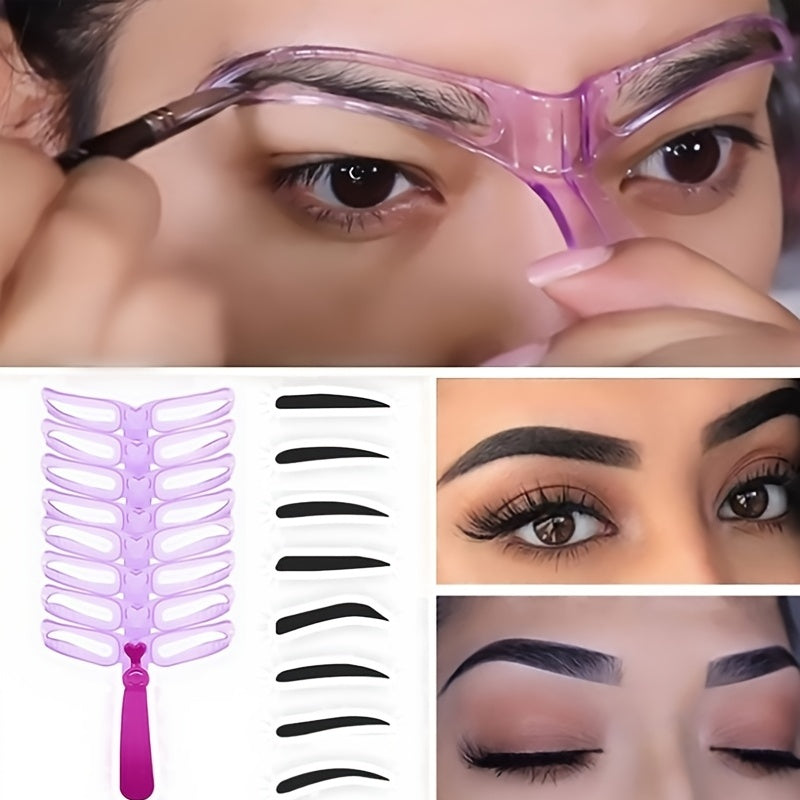Eyebrow Shaping Kit with 8 Styles & Trimmer Tool - Clickilix