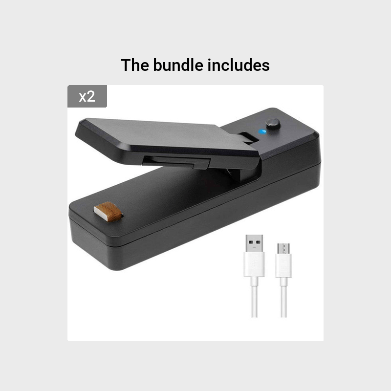 Mini USB Bag Sealer & Opener – 2 in 1 Tool - Clickilix