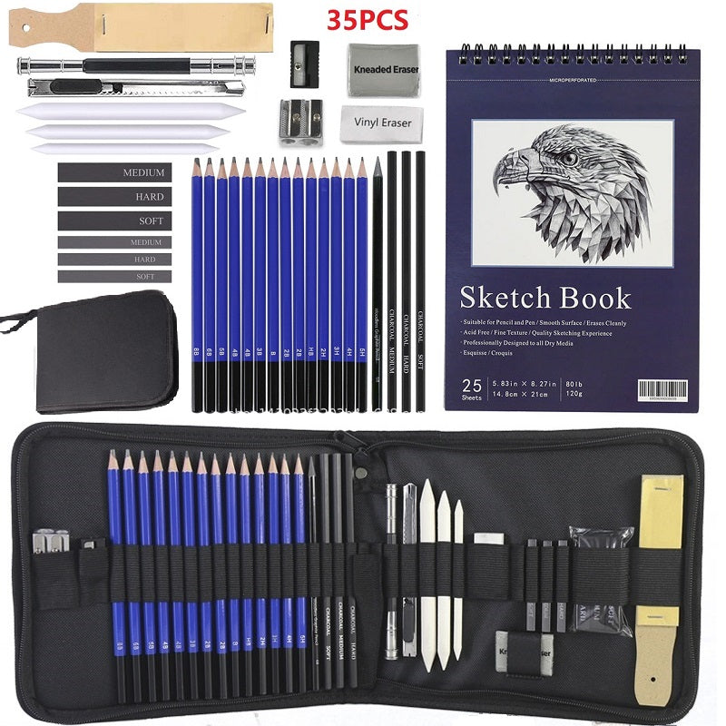 35pcs Premium Drawing Pencil Set for Artists