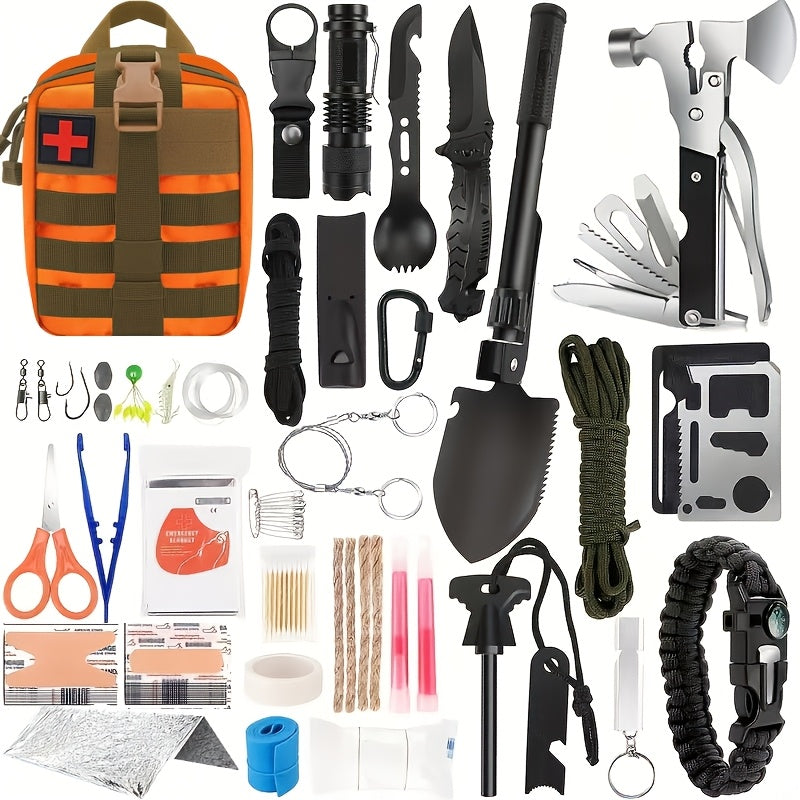 158pcs Survival Kit with 20 Insulation Blankets