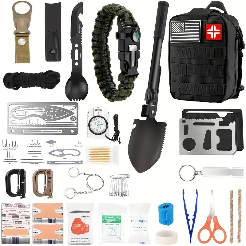 158pcs Survival Kit with 20 Insulation Blankets