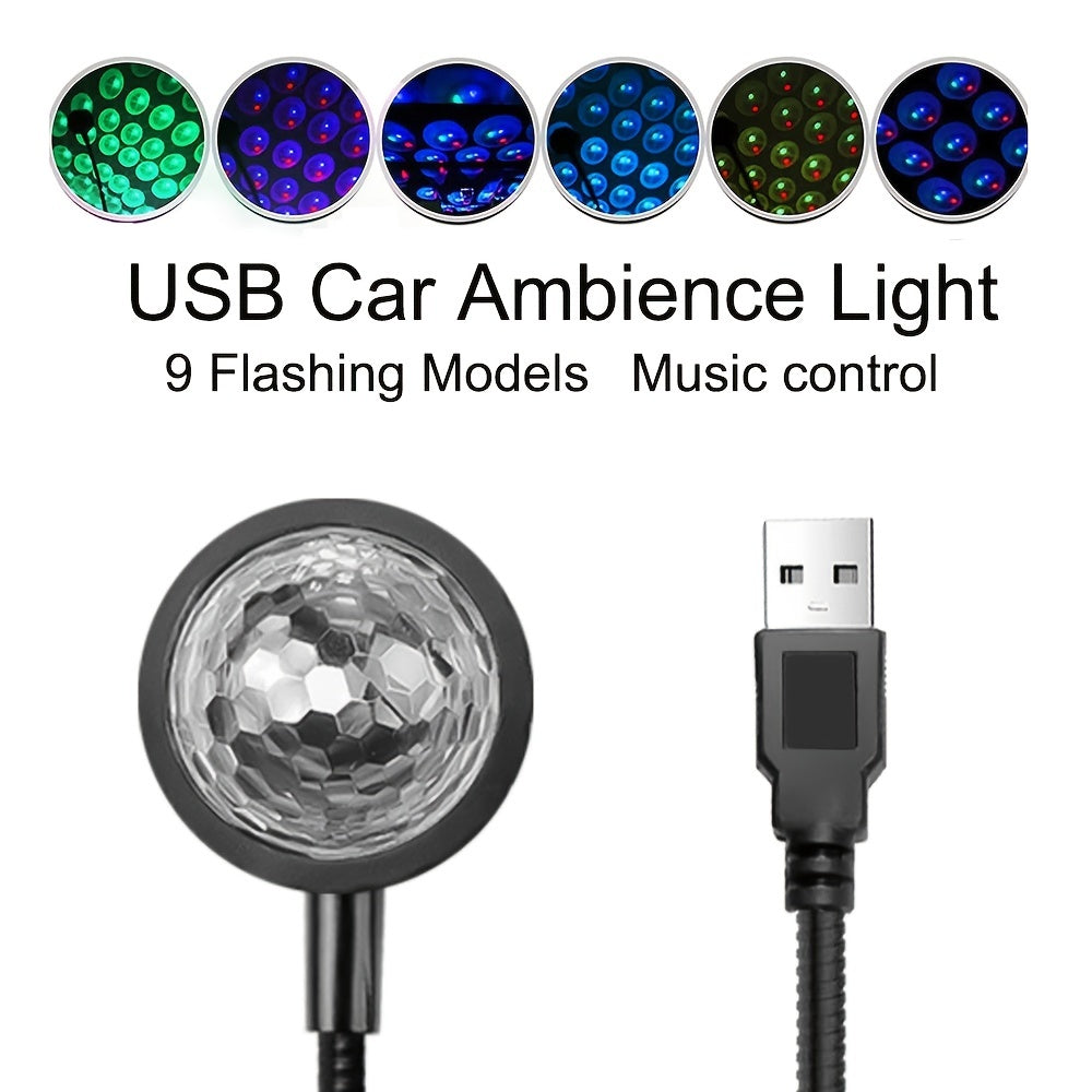 USB Music Control Car Starry Night Light