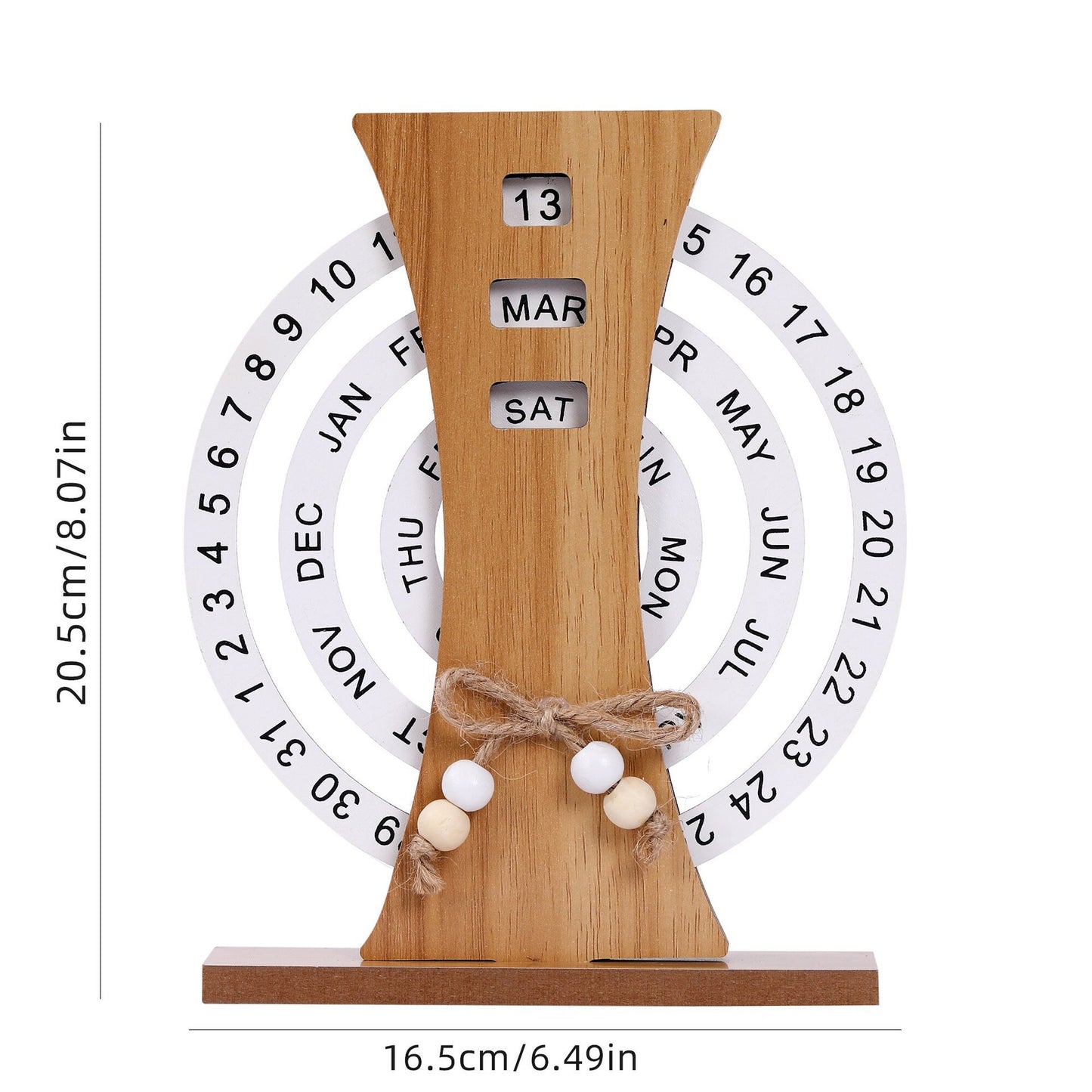 Wooden Creative Perpetual Calendar for Desk & Home