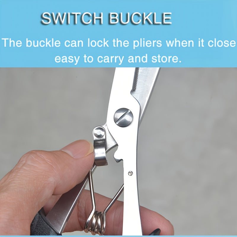 Saltwater Fishing Pliers – Rust-Proof with Sheath & Lanyard - Clickilix