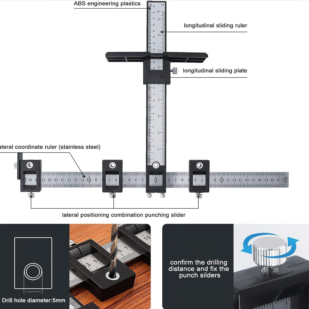 Precision Cabinet Hardware Jig Tool for Easy Drilling - Clickilix