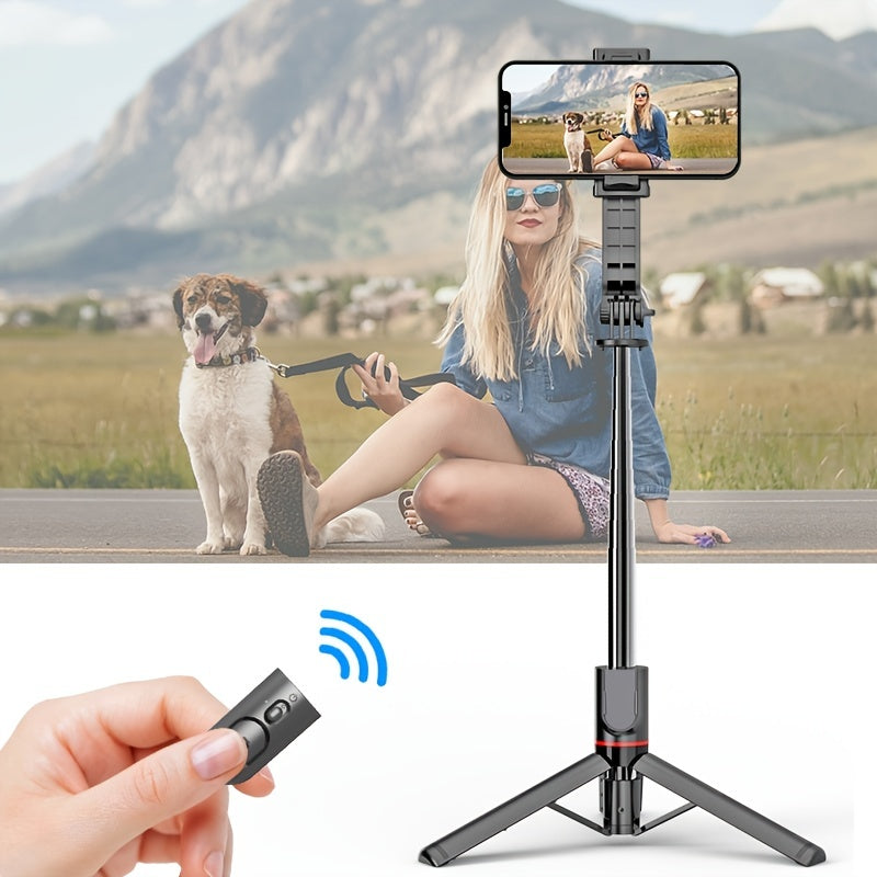 44-Inch Selfie Stick Tripod with Wireless Remote Control - Clickilix