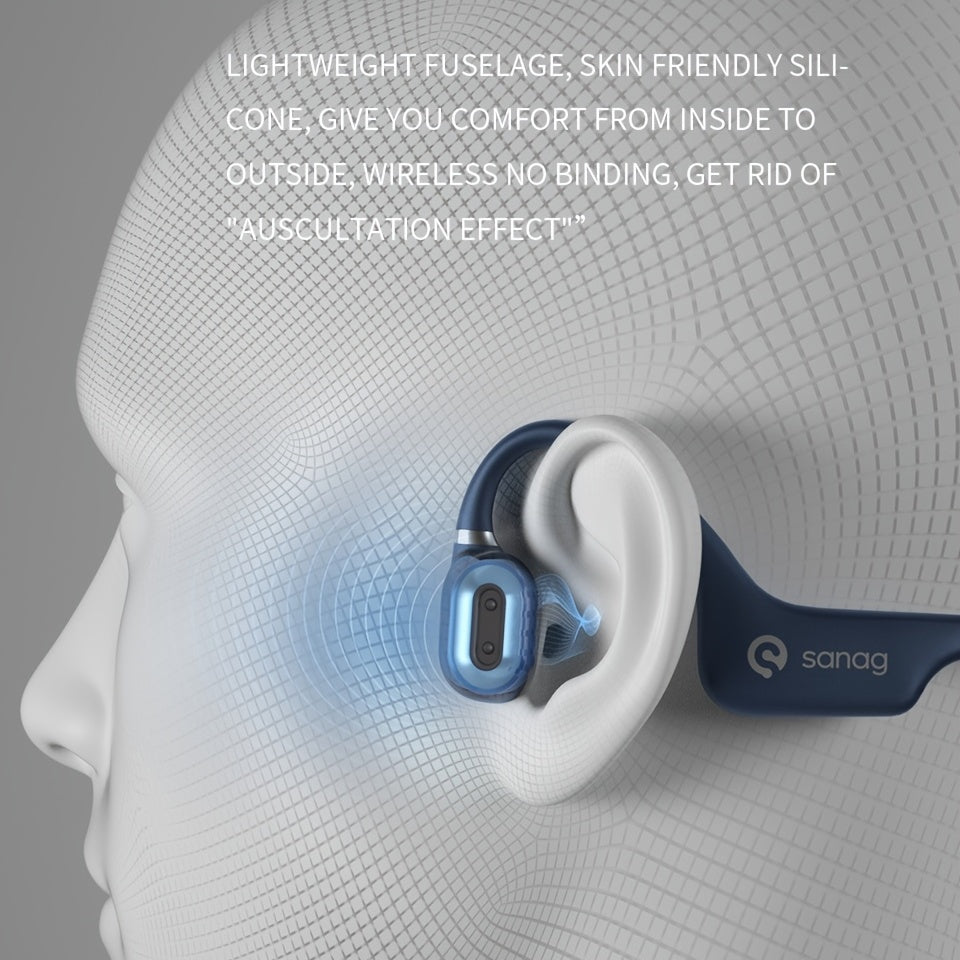 Sanag A5X Bone Conduction Wireless Sport Headphones - Clickilix