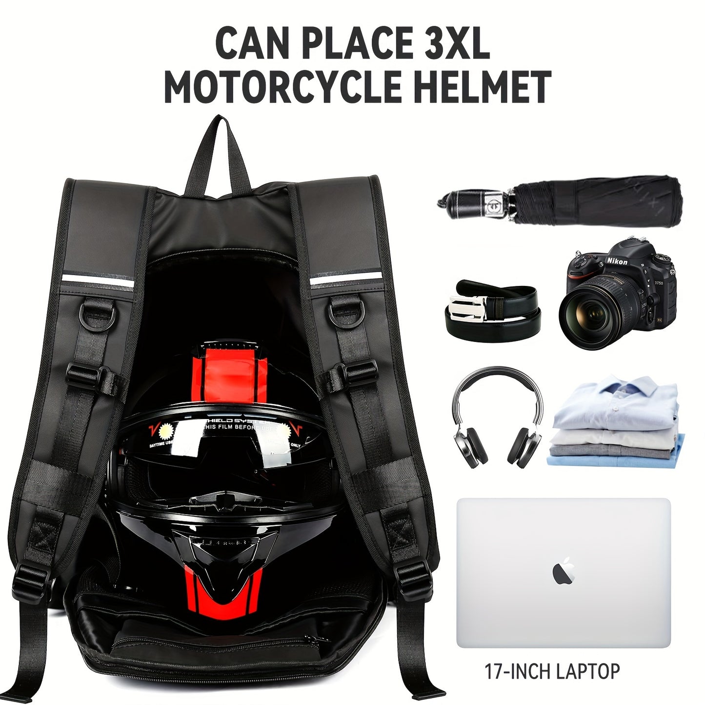 Waterproof Motorcycle Backpack – Helmet & Travel Gear
