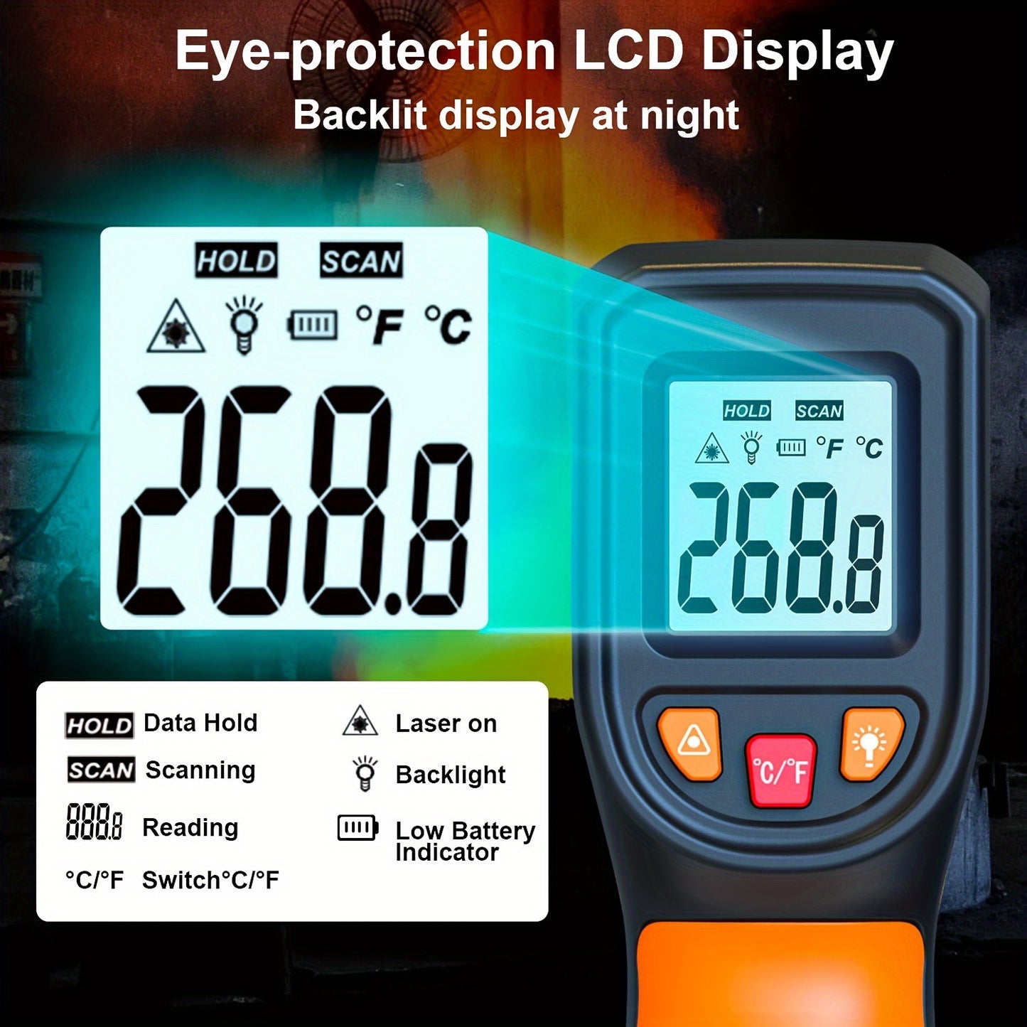 NJTY Infrared Thermometer Gun – High Precision, No Contact - Clickilix