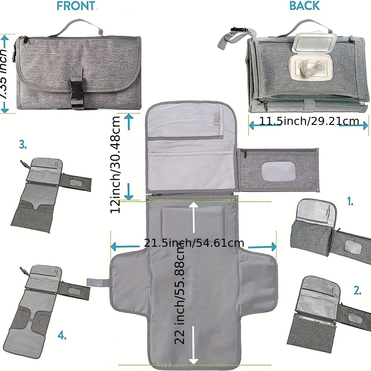 Ultimate Baby Changing Mat & Stroller Basket