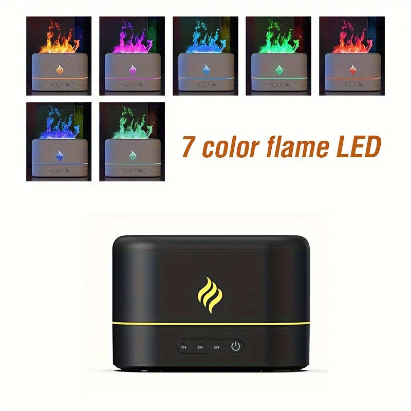 7-Color Flame Effect Ultrasonic Aromatherapy Humidifier - Clickilix
