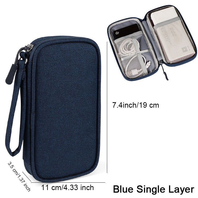 Waterproof Travel Cable Organizer Bag – Double Layer - Clickilix