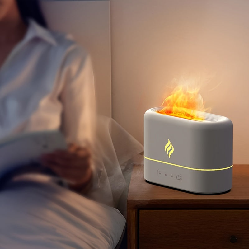 7-Color Flame Effect Ultrasonic Aromatherapy Humidifier - Clickilix