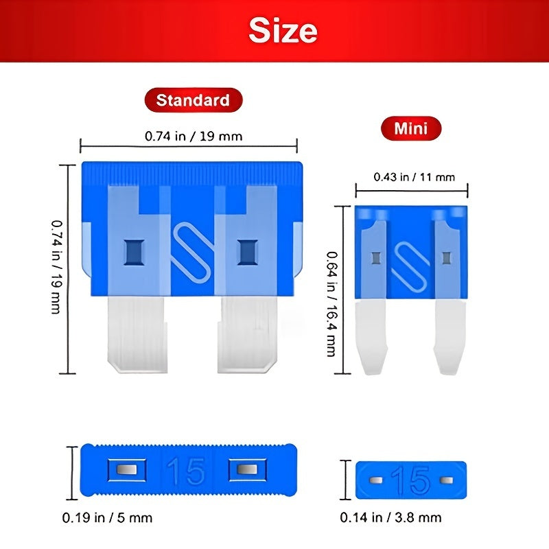 300pcs Car Blade Fuse Assortment Kit Set - Clickilix