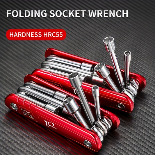 6pcs Mini Folding Hexagon Socket Wrench Set - Clickilix