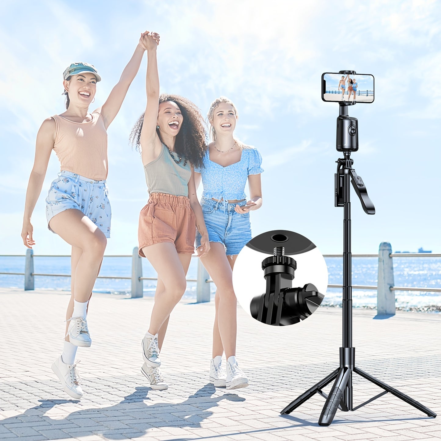 Auto Face Tracking Tripod for Vlogging & Streaming